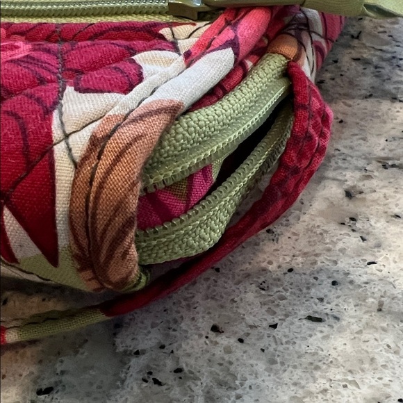 Vera Bradley Pink and Green Floral Crossbody Bag - Picture 8 of 10